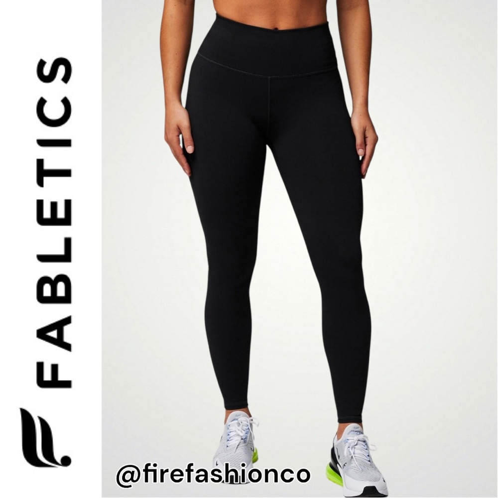 Fabletics NEW Define PowerHold High Waisted Legging Black Leggings Small 7/8